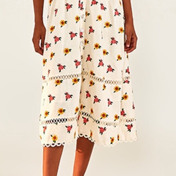 FARM RIO Embroidered MIDI Dress (MED) ***NWT*** - Picture 2 of 12
